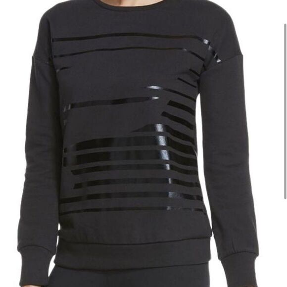 Fabletics Black Graphic Print Sweatshirt - Picture 1 of 7